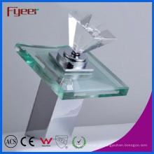 Fyeer Diamond Handle Vidro Bico Banheiro Cachoeira Bacia Torneira